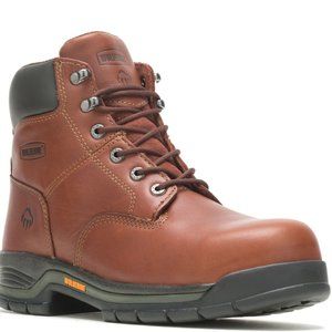 WOLVERINE HARRINSON LACE-UP 6'' WORK BOOT BROWN  W04906 MEN'S  NEW!
